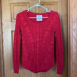 Red cozy sweater